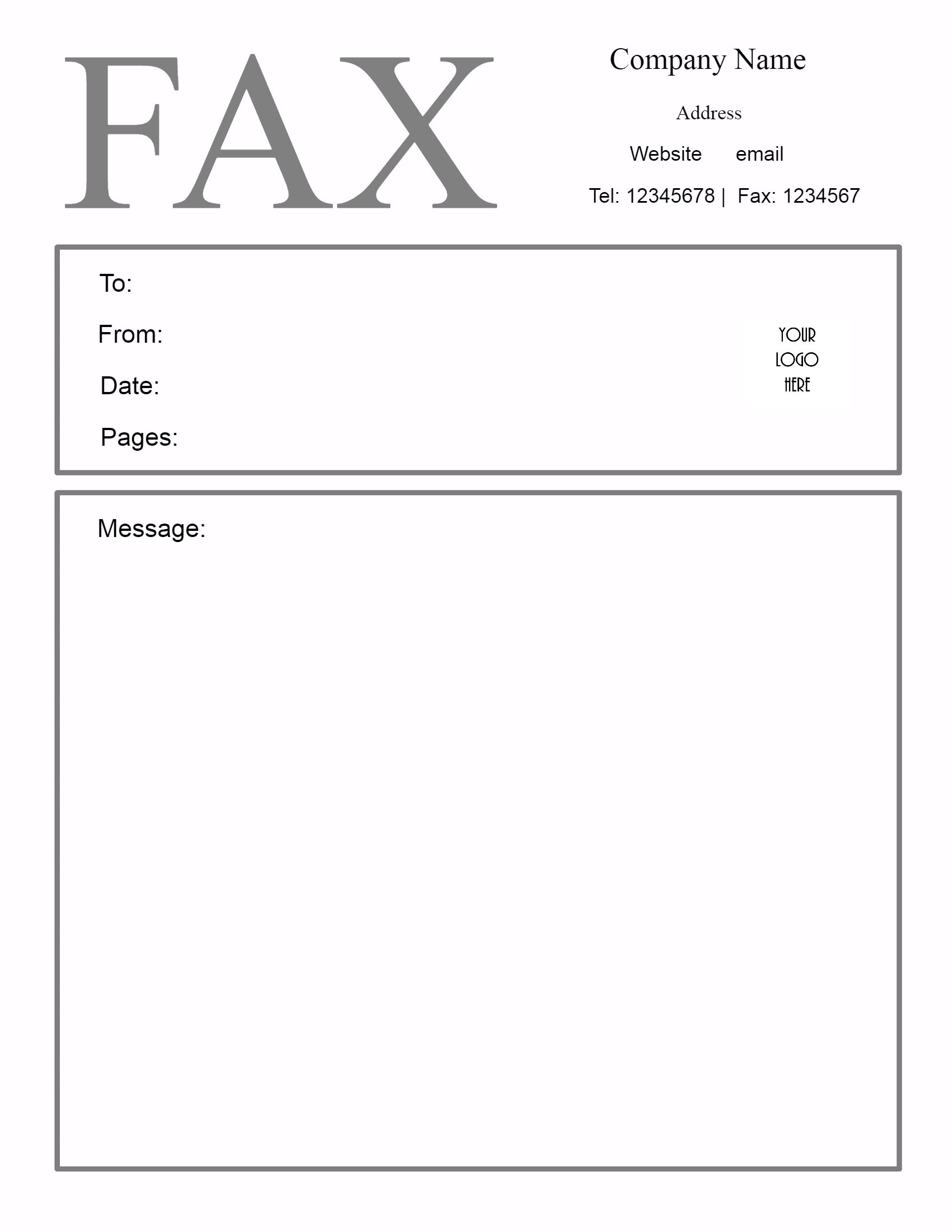 19 New Editable Fax Cover Sheet Template