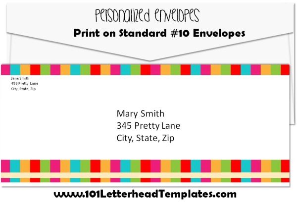 printable envelope address online template