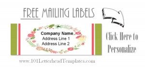 Free Mailing Labels