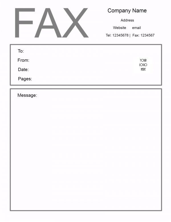 free download fax cover sheet template