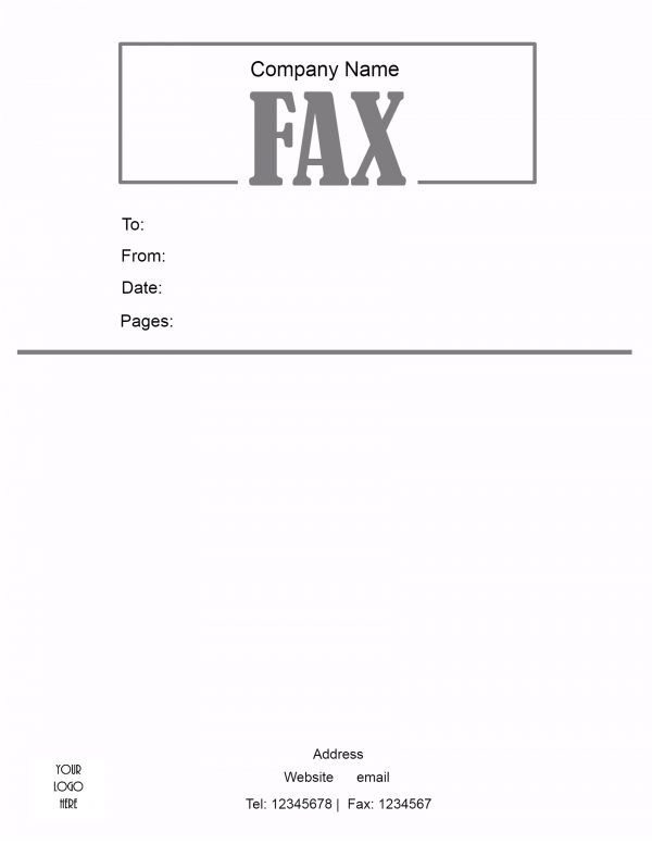 free printable fax cover letter template