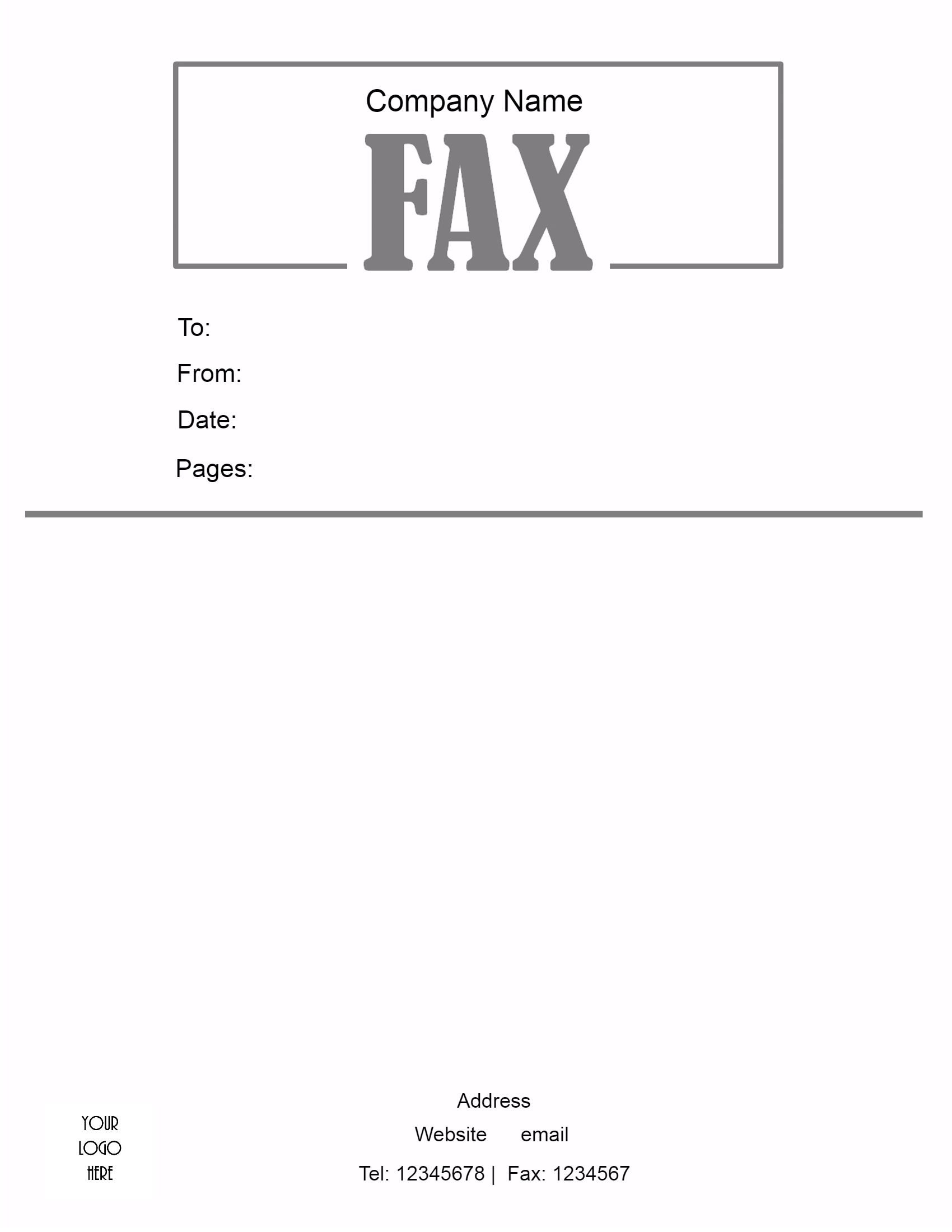 fax cover sheets printable free