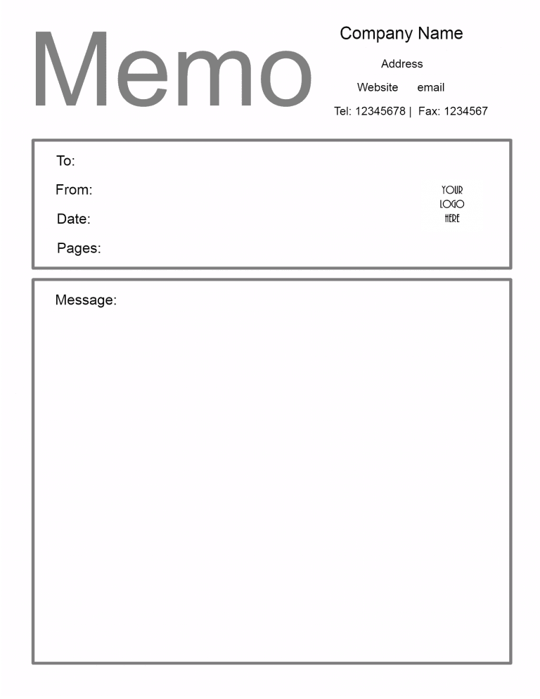 Free Microsoft Word Memo Template