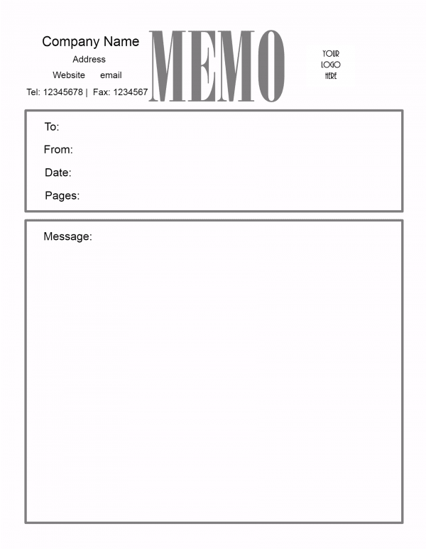 Free Microsoft Word Memo Template