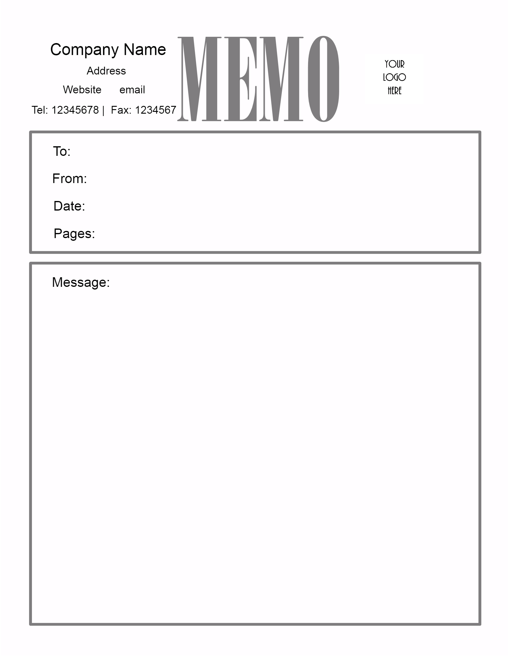 ms word memo templates
